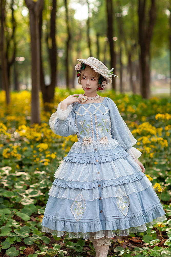 Infanta Lily Cotton Lolita Top, Skirt