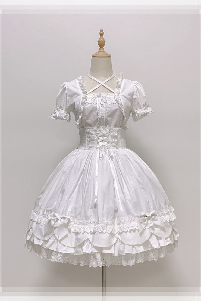 Rose and Neverland Haruhime Momoko Cotton Lolita Skirt Old School
