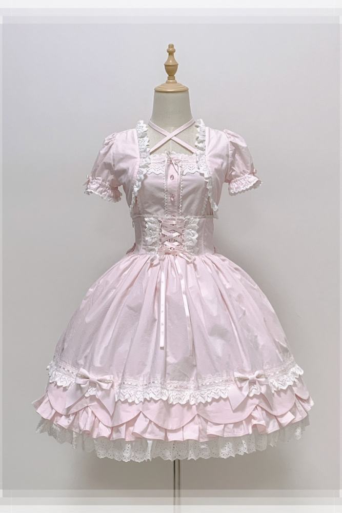 Rose and Neverland Haruhime Momoko Cotton Lolita Skirt Old School