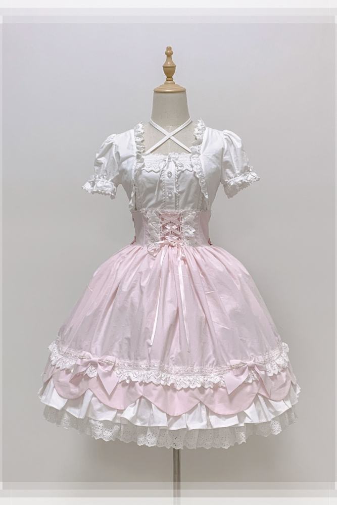 Rose and Neverland Haruhime Momoko Cotton Lolita Skirt Old School