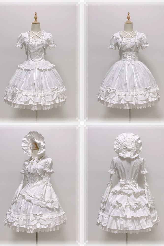 Rose and Neverland Haruhime Momoko Cotton Lolita Skirt Old School