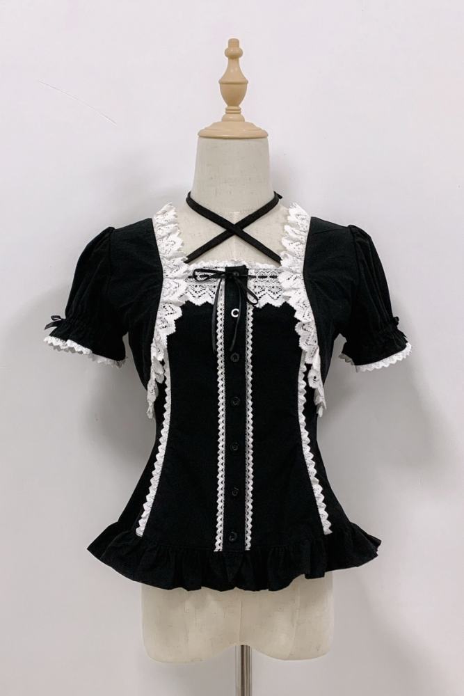 Rose and Neverland Haruhime Momoko Cotton Lolita Blouse Old School