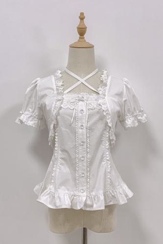 Rose and Neverland Haruhime Momoko Cotton Lolita Blouse Old School