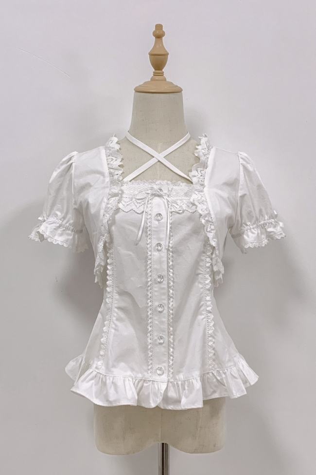 Rose and Neverland Haruhime Momoko Cotton Lolita Blouse Old School