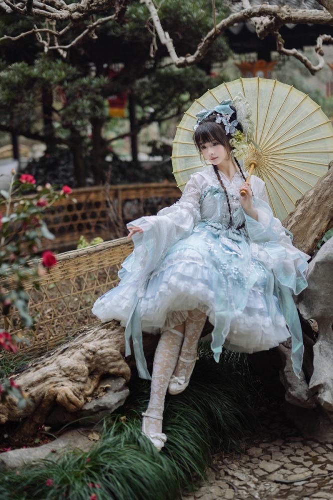 Bramble Rose ~Butterfly Ripples~ Hanfu Qi Lolita JSK 3 Colors