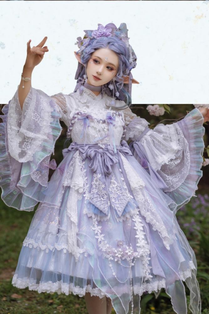 Bramble Rose ~Butterfly Ripples~ Hanfu Qi Lolita JSK 3 Colors