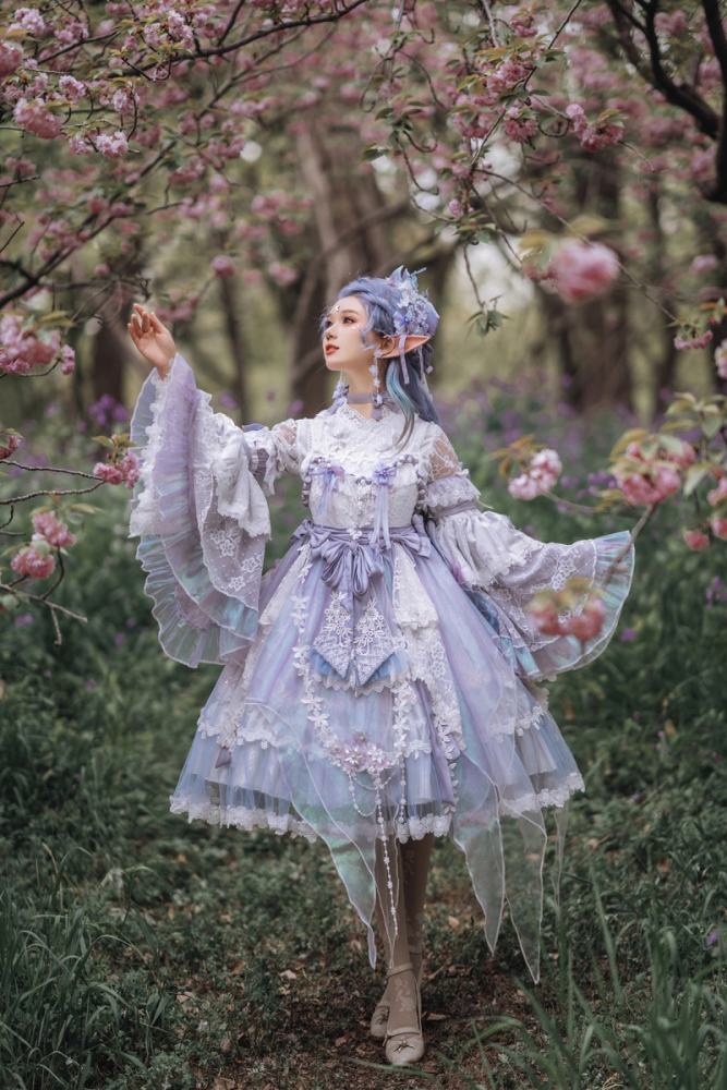 Bramble Rose ~Butterfly Ripples~ Hanfu Qi Lolita JSK 3 Colors