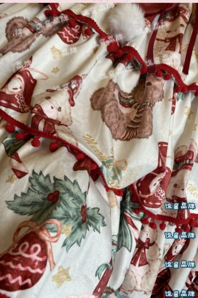 Sweet Velvet Tiered Christmas JSK Set