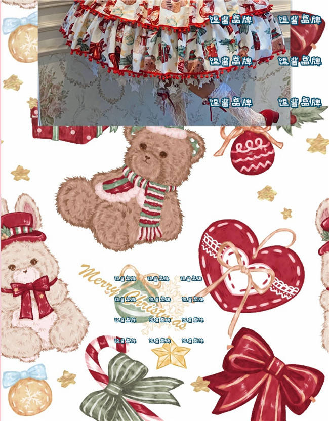 Sweet Velvet Tiered Christmas JSK Set