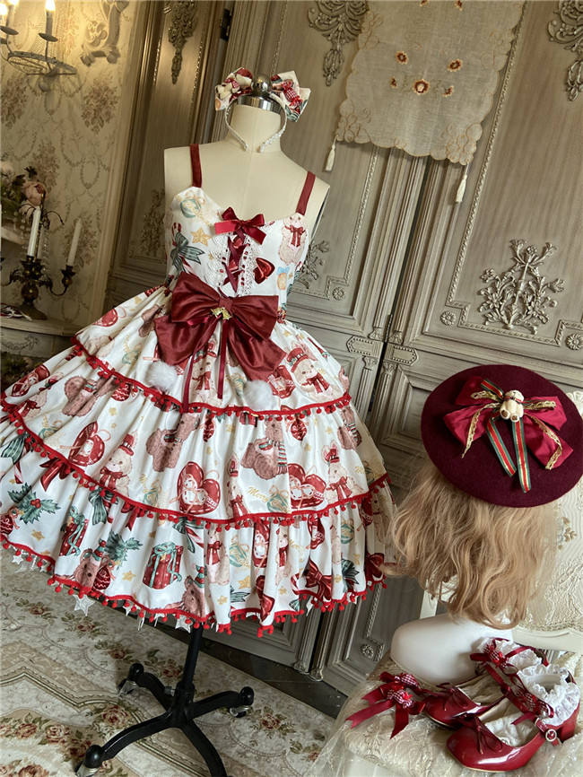 Sweet Velvet Tiered Christmas JSK Set