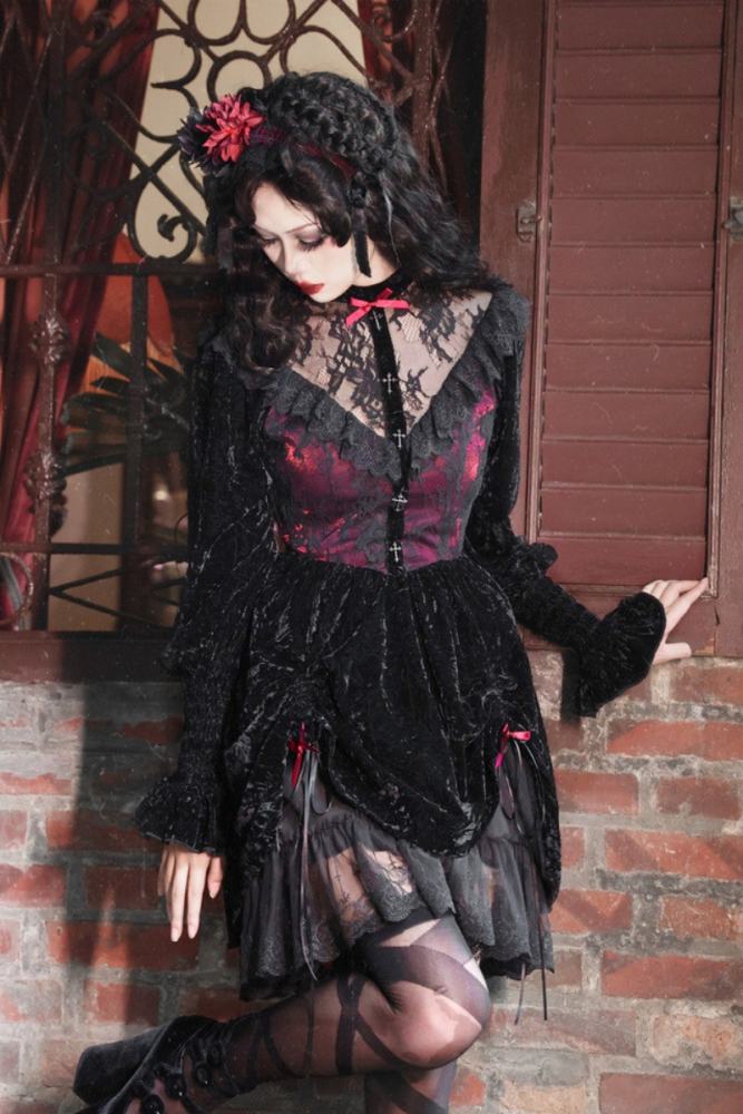 Blood Supply Rose Graveyard Gothic One Piece