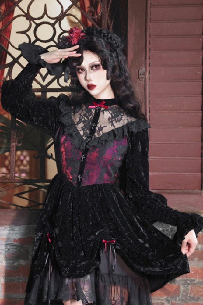 Blood Supply Rose Graveyard Gothic One Piece