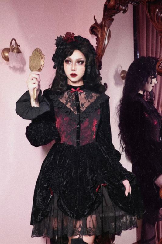 Blood Supply Rose Graveyard Gothic One Piece