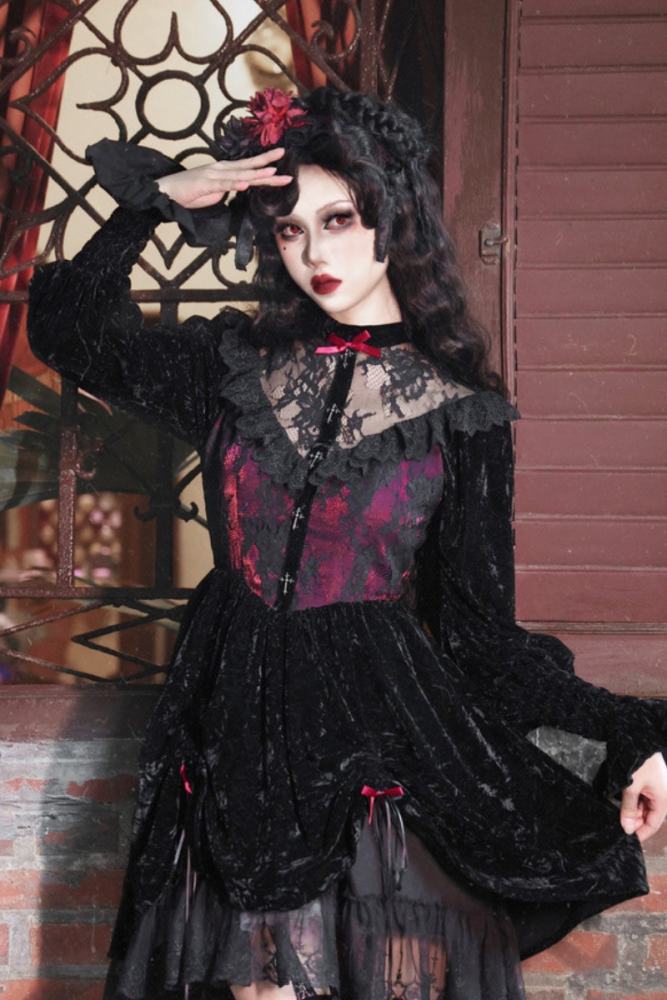 Blood Supply Rose Graveyard Gothic One Piece