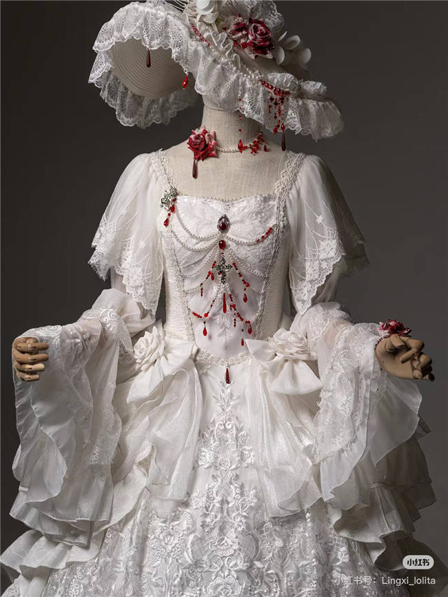 LingXi Lolita Nightmare Lilith Gothic Lolita Dress