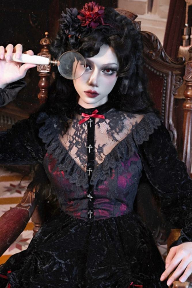 Blood Supply Rose Graveyard Gothic One Piece