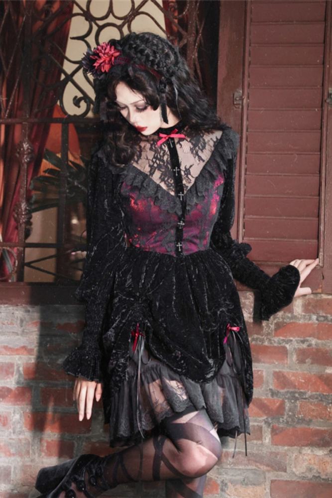 Blood Supply Rose Graveyard Gothic One Piece