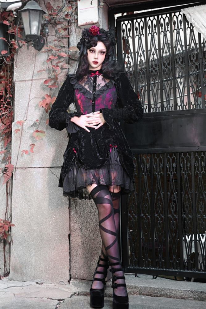 Blood Supply Rose Graveyard Gothic One Piece