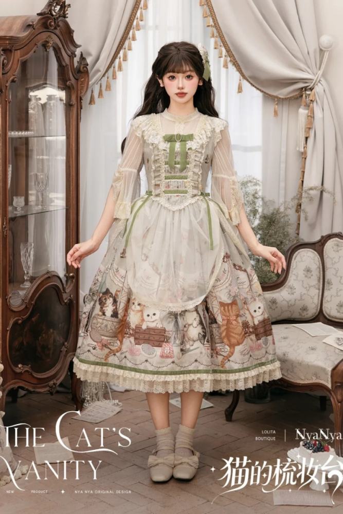 NyaNya Lolita ~The Cat’s Vanity~ Lolita Prints JSK