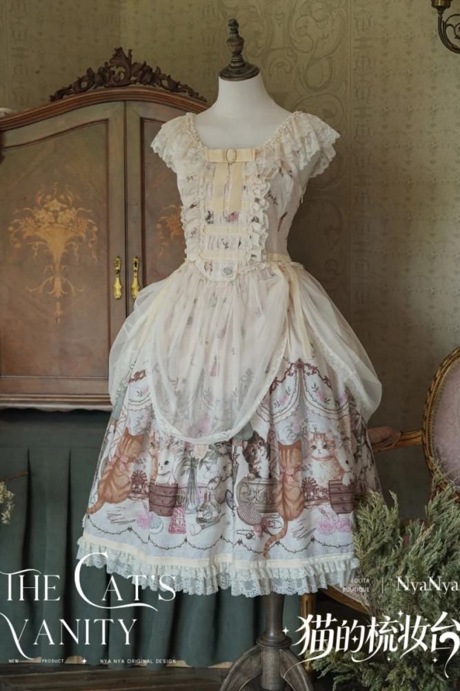 NyaNya Lolita ~The Cat’s Vanity~ Lolita Prints JSK