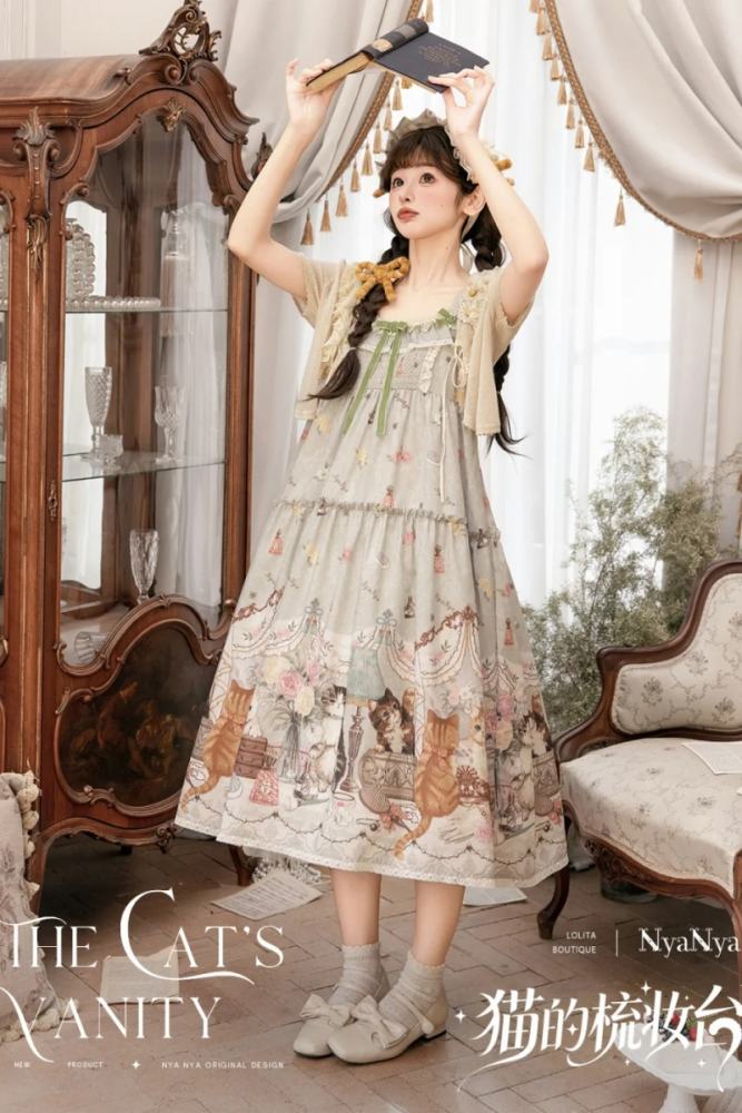 NyaNya Lolita ~The Cat’s Vanity~ Lolita Prints JSK