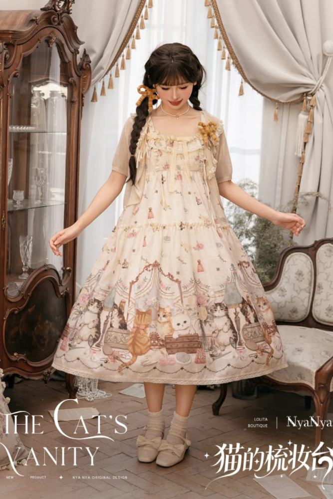 NyaNya Lolita ~The Cat’s Vanity~ Lolita Prints JSK