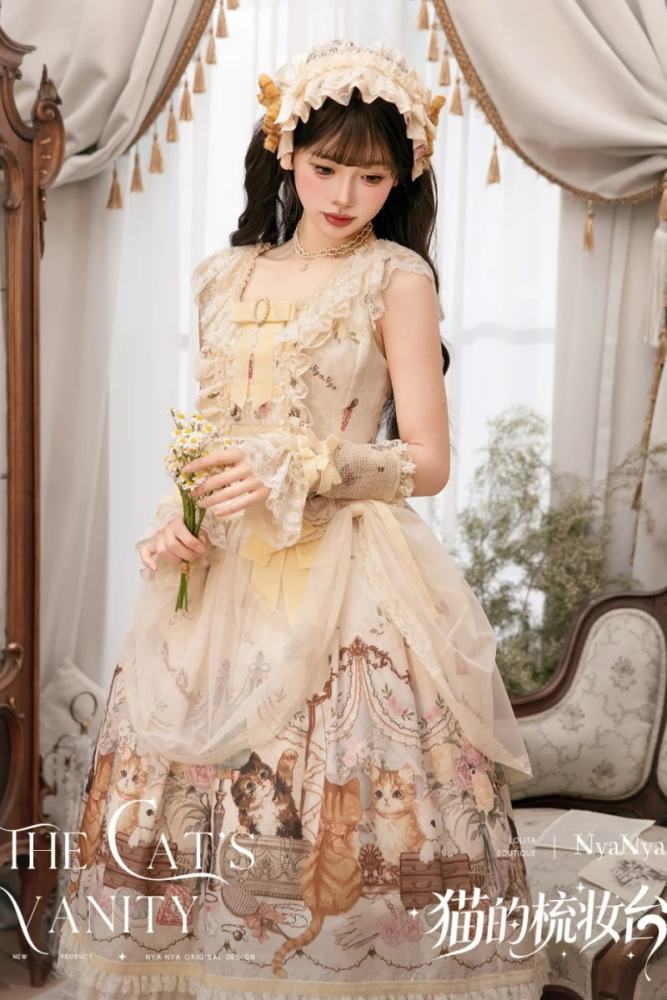 NyaNya Lolita ~The Cat’s Vanity~ Lolita Prints JSK
