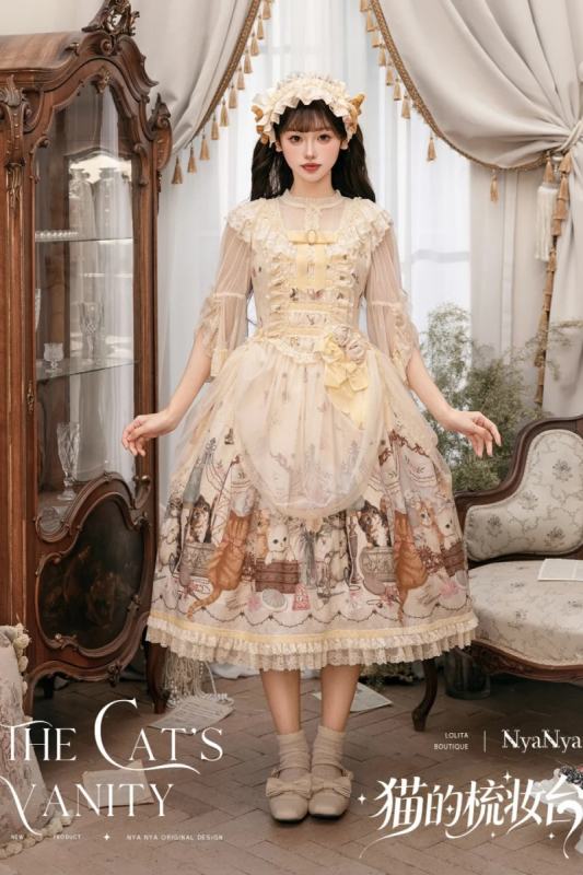 NyaNya Lolita ~The Cat’s Vanity~ Lolita Prints JSK