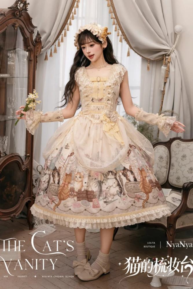 NyaNya Lolita ~The Cat’s Vanity~ Lolita Prints JSK