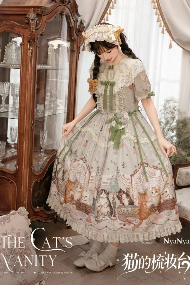 NyaNya Lolita ~The Cat’s Vanity~ Lolita Prints OP
