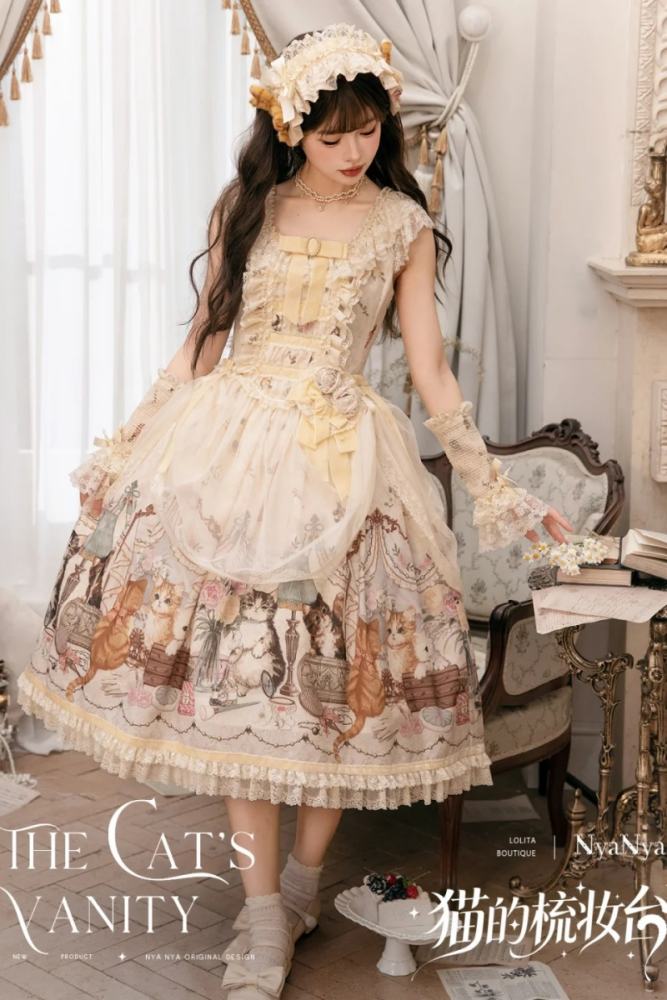 NyaNya Lolita ~The Cat’s Vanity~ Lolita Prints JSK