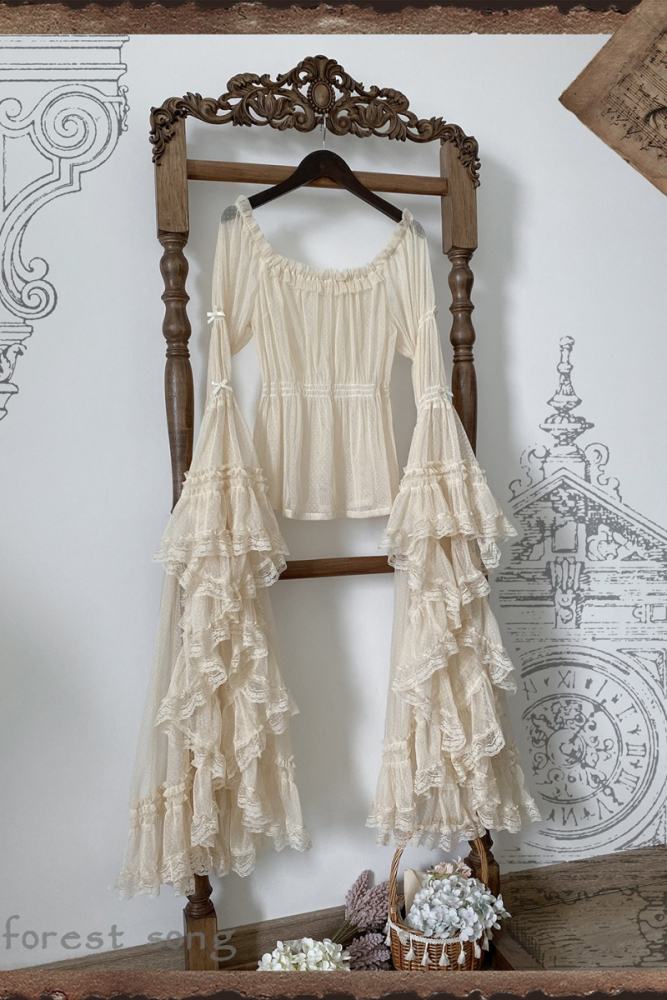 Forest Song ~Cloris~ Hime Sleeves Gothic Lolita Blouse 6 Colors
