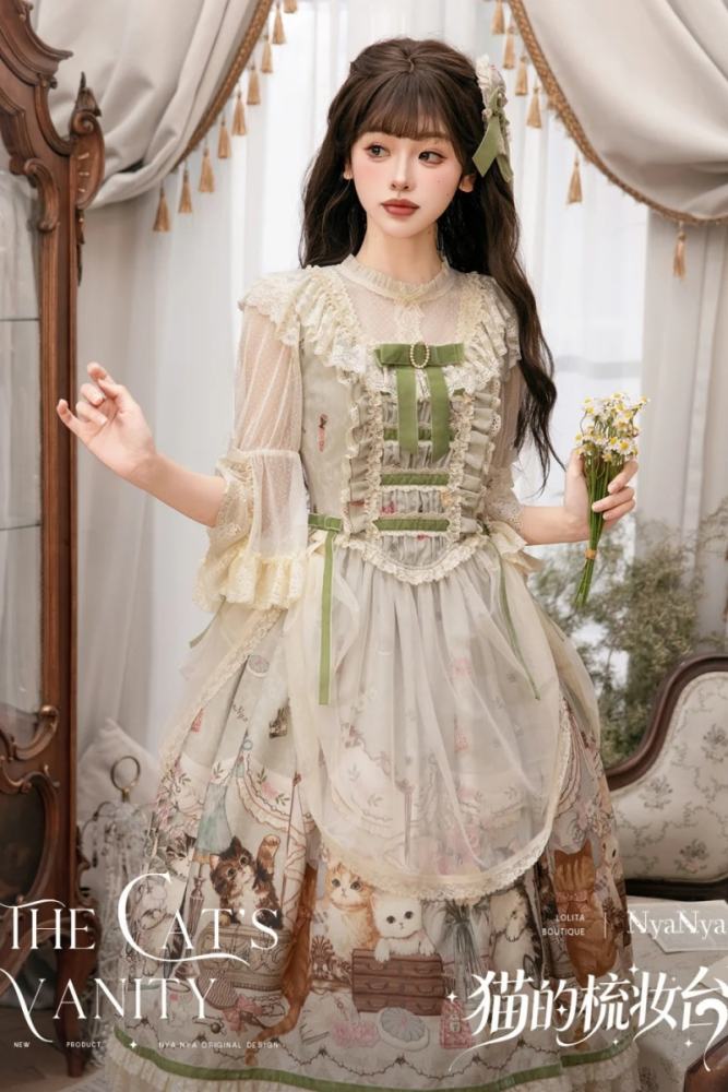 NyaNya Lolita ~The Cat’s Vanity~ Lolita Prints JSK