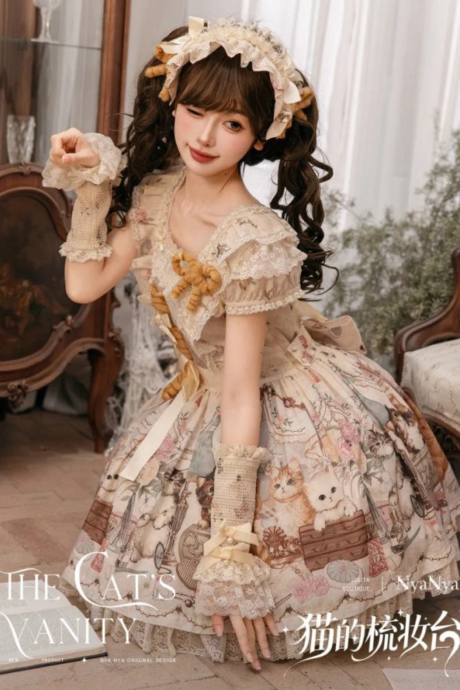 NyaNya Lolita ~The Cat’s Vanity~ Lolita Prints OP