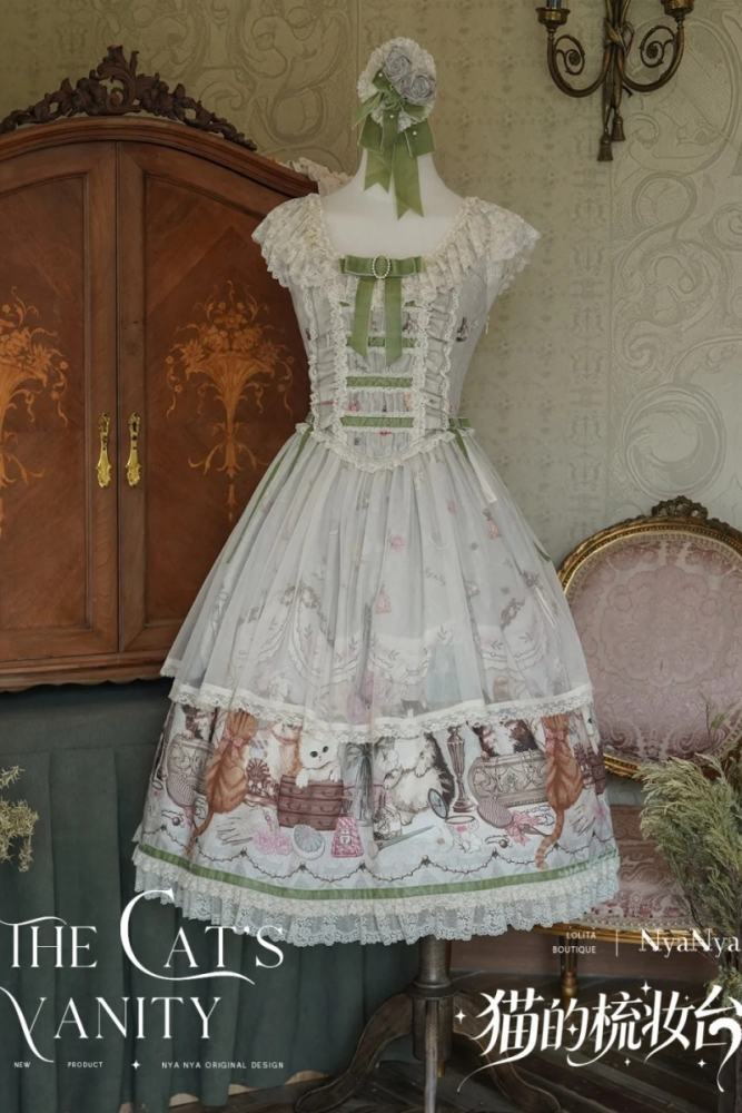 NyaNya Lolita ~The Cat’s Vanity~ Lolita Prints JSK