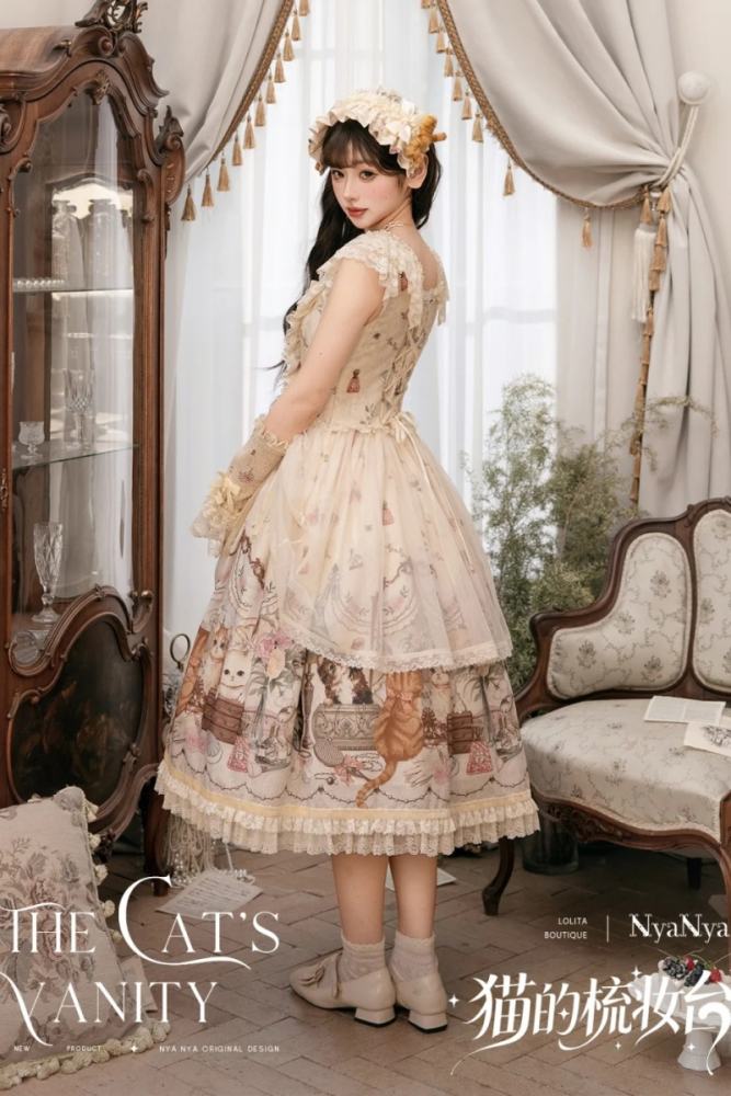 NyaNya Lolita ~The Cat’s Vanity~ Lolita Prints JSK