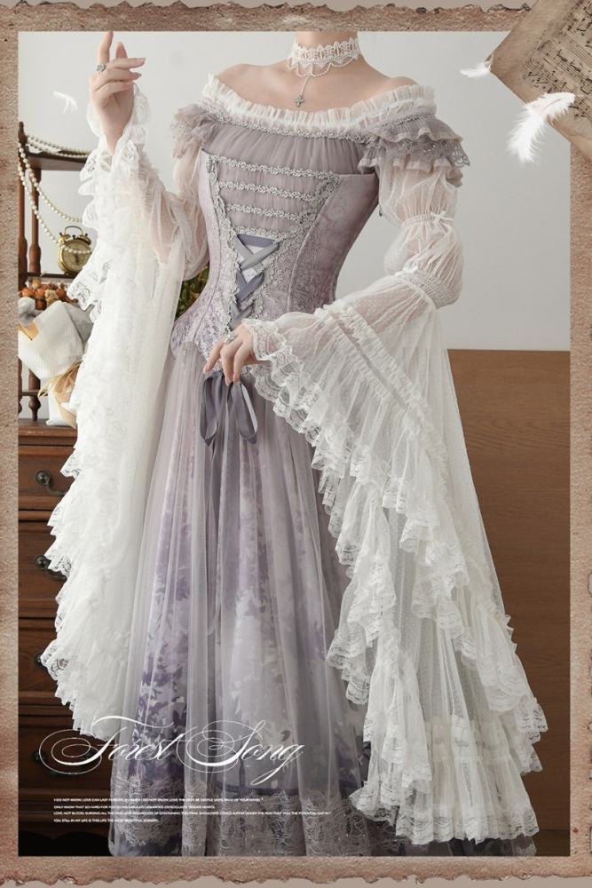 Forest Song ~Cloris~ Hime Sleeves Gothic Lolita Blouse 6 Colors