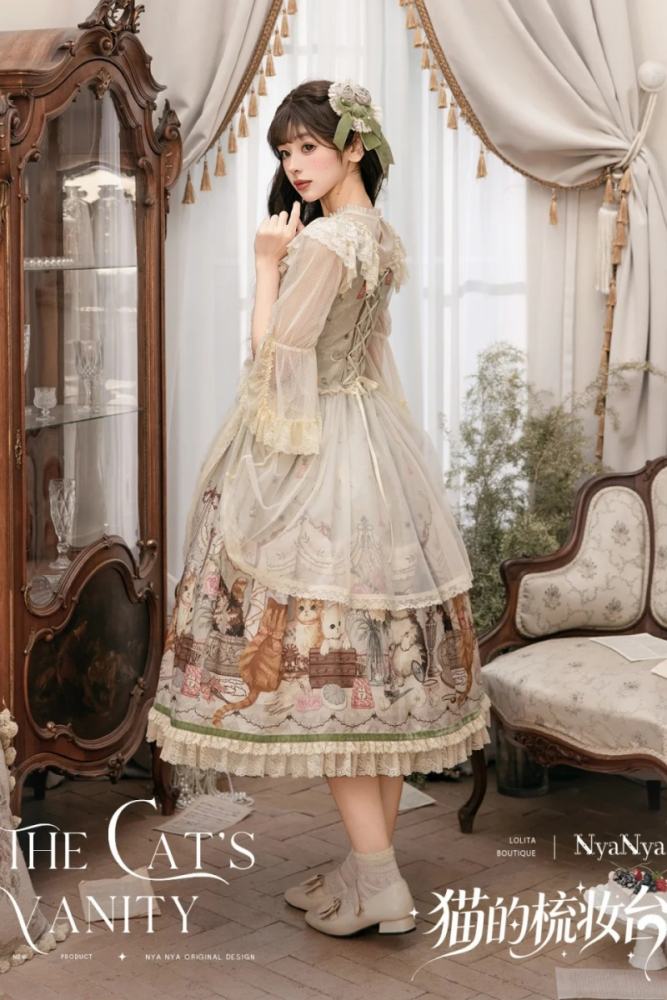 NyaNya Lolita ~The Cat’s Vanity~ Lolita Prints JSK