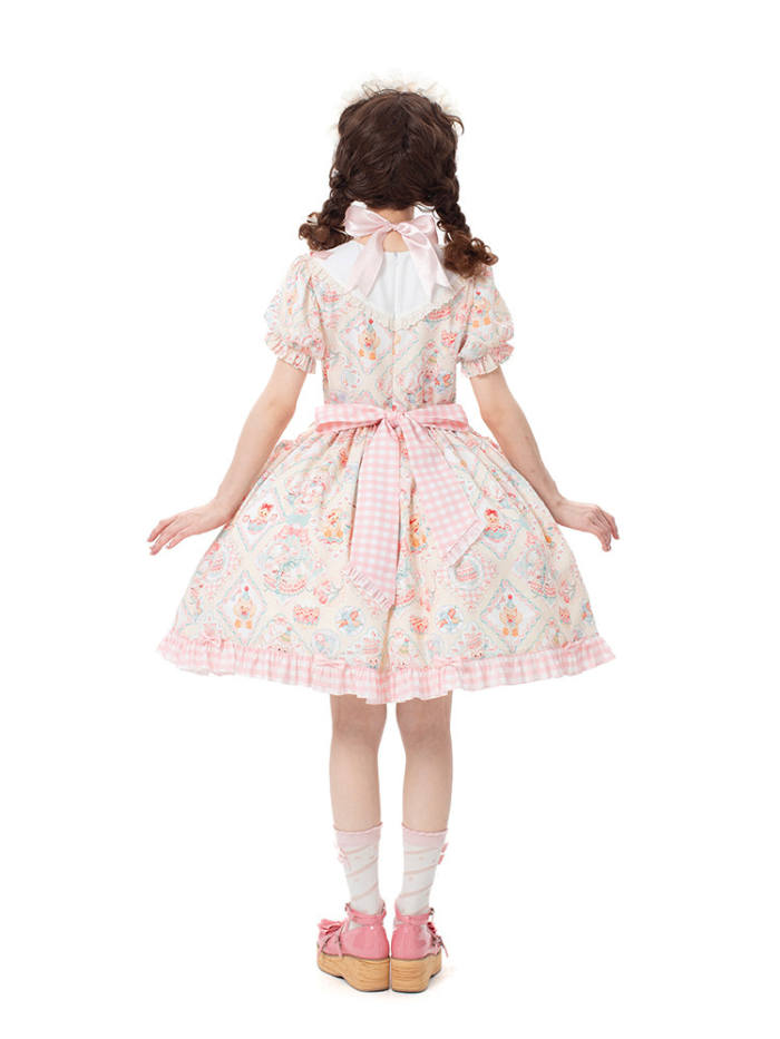 Sheep Party Emboridy Collar Plus Size Lolita Dress