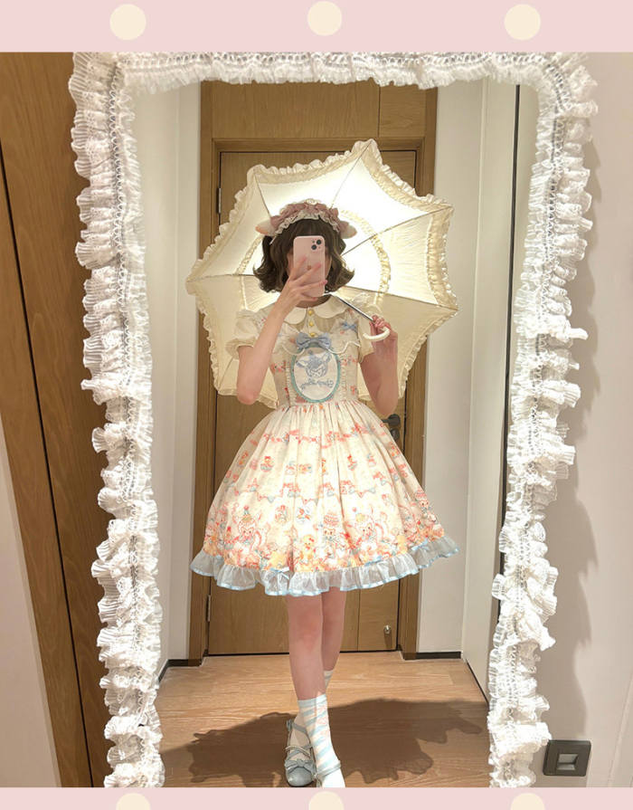 Sheep Party Plus Size Lolita Jumper Dress