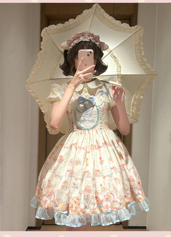 Sheep Party Plus Size Lolita Jumper Dress