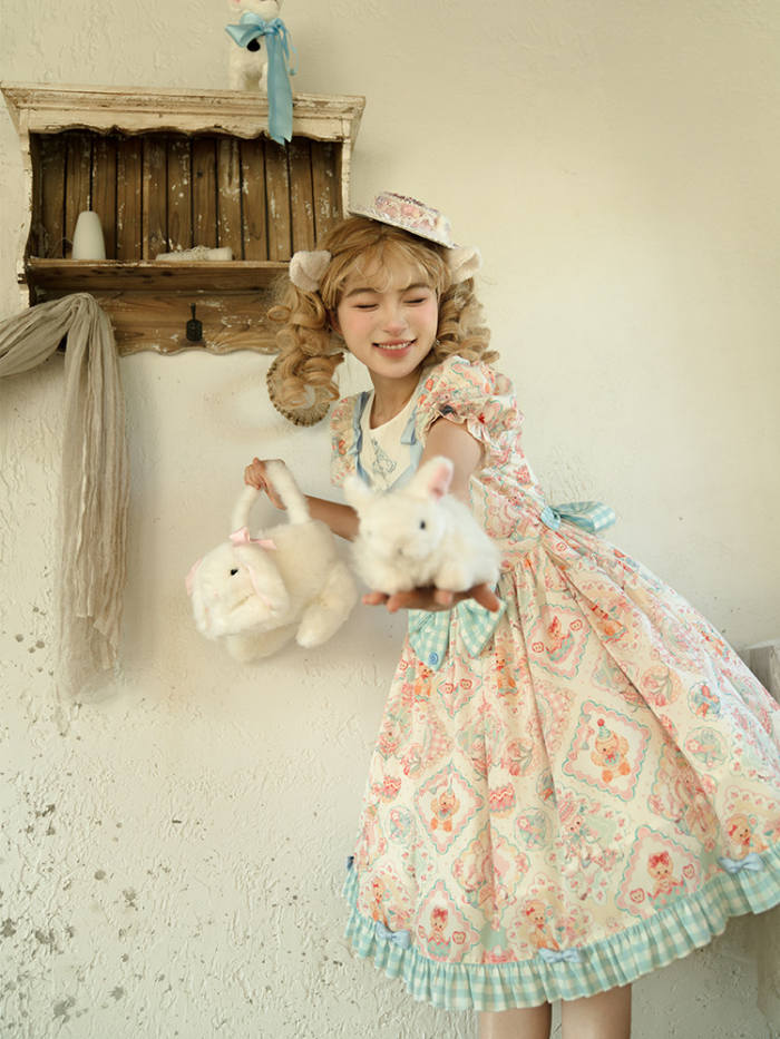 Sheep Party Emboridy Collar Plus Size Lolita Dress