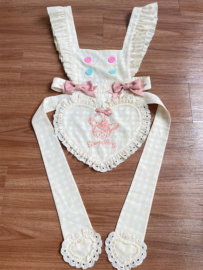 Sheep Party Scarf Collar Plus Size Lolita Dress and Apron