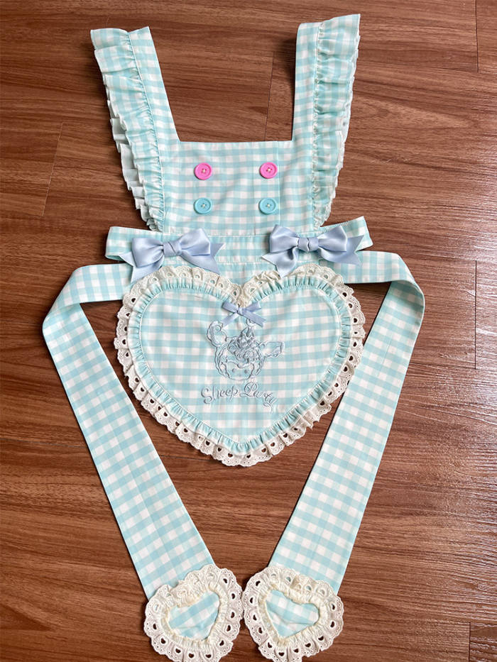 Sheep Party Scarf Collar Plus Size Lolita Dress and Apron