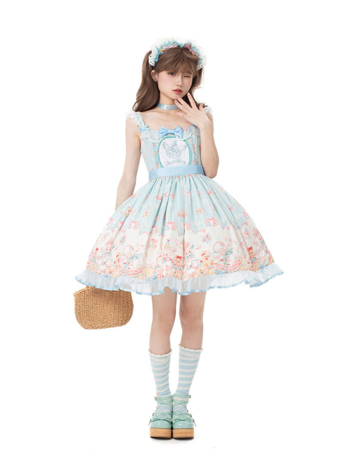 Sheep Party Plus Size Lolita Jumper Dress