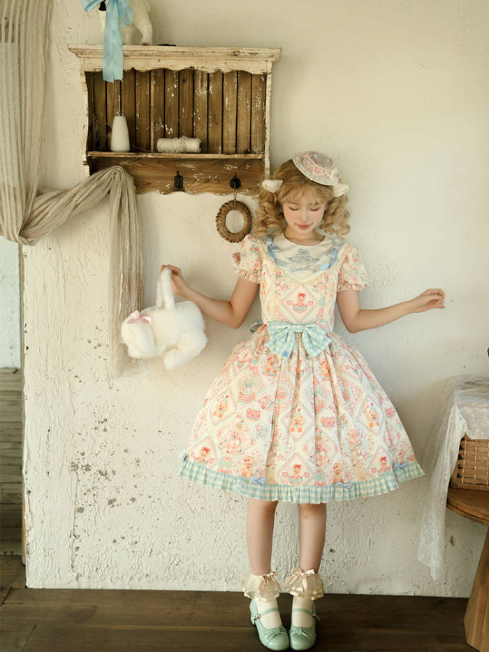Sheep Party Emboridy Collar Plus Size Lolita Dress