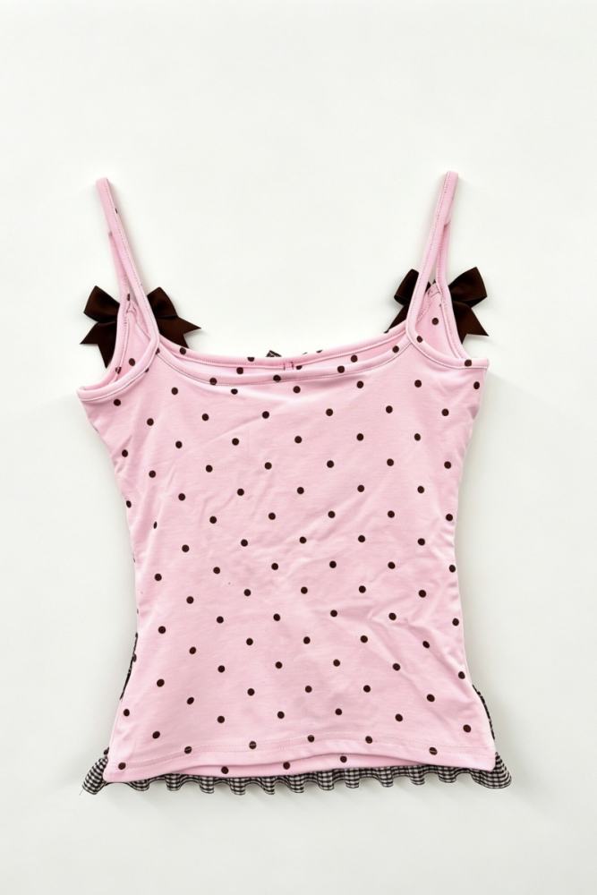 Red Devil Polka Dot Punk Camisole Tank Top 3 Colors