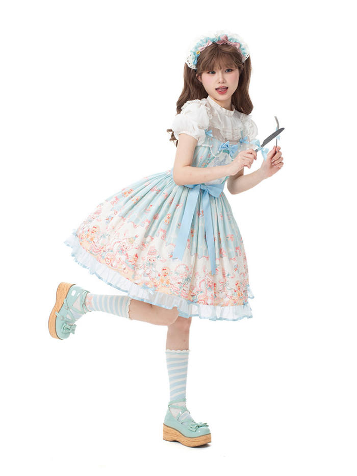 Sheep Party Plus Size Lolita Jumper Dress