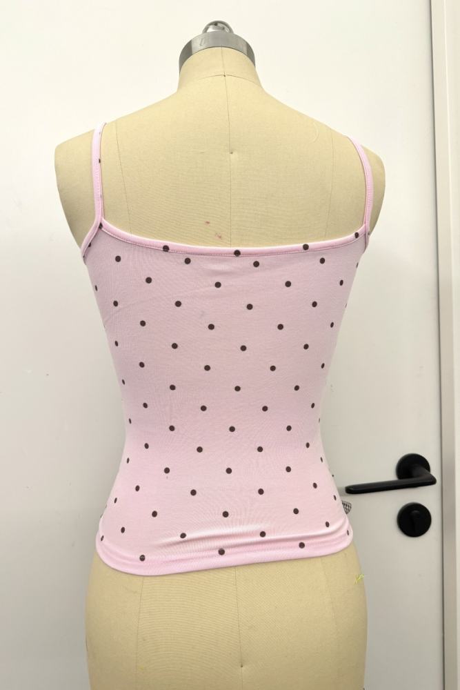 Red Devil Polka Dot Punk Camisole Tank Top 3 Colors