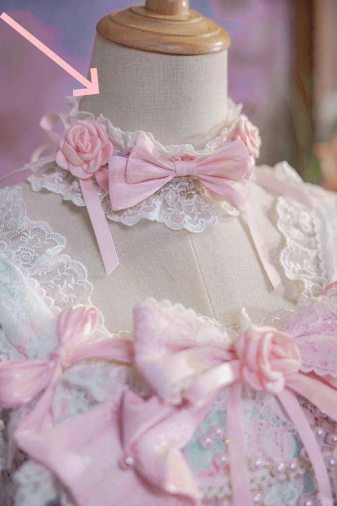 Bramble Rose ~The Roses in the Palace~ Lolita Wristcuffs Choker and Flower Ball